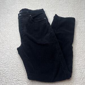 Citizens of Humanity Olivia High Rise Slim Ankle Black Corduroy Pant 29